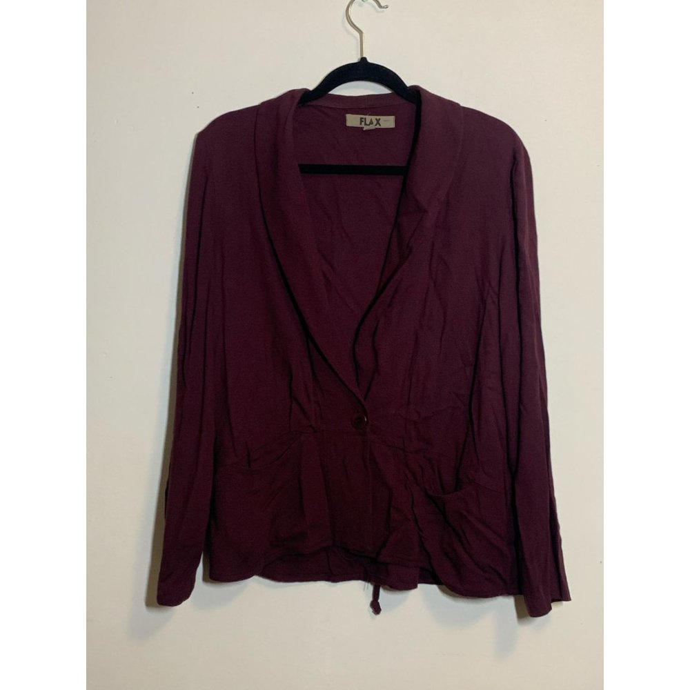 Flax one Botton Blouse size small